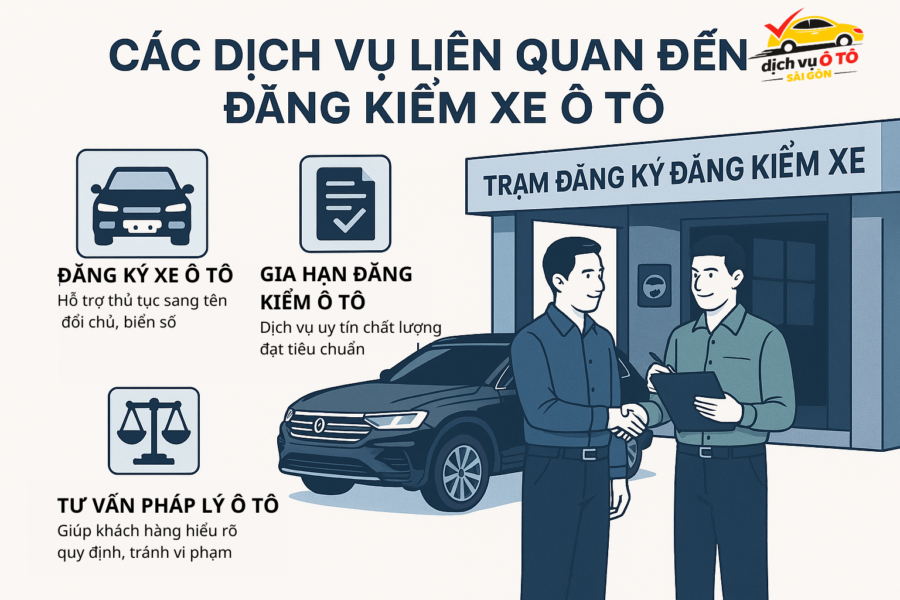 dịch vụ liên quan đến đăng kiểm xe ô tô