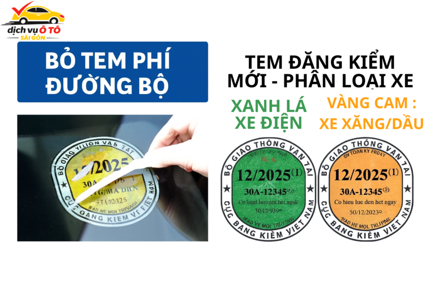 Bỏ tem phí đường bộ, tem đăng kiểm phân loại xe
