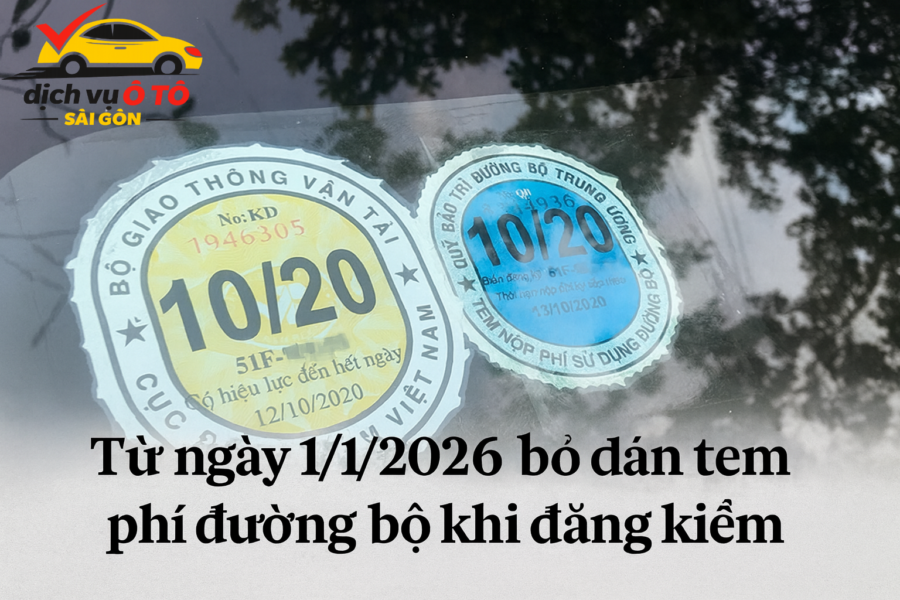 từ 1/1/2026 bỏ dán tem phí đường bộ khi đăng kiểm