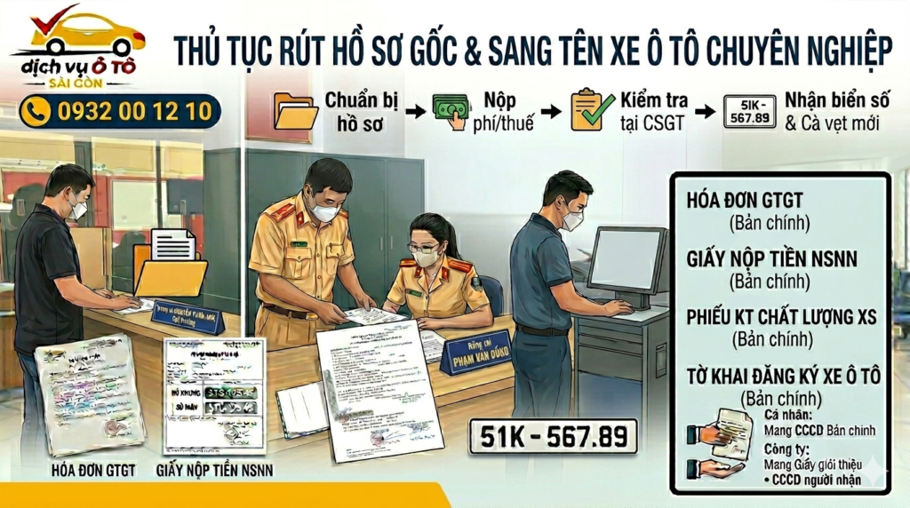 Thủ tục rút hồ sơ gốc xe ô tô thủ tục rút hồ sơ xe ô tô