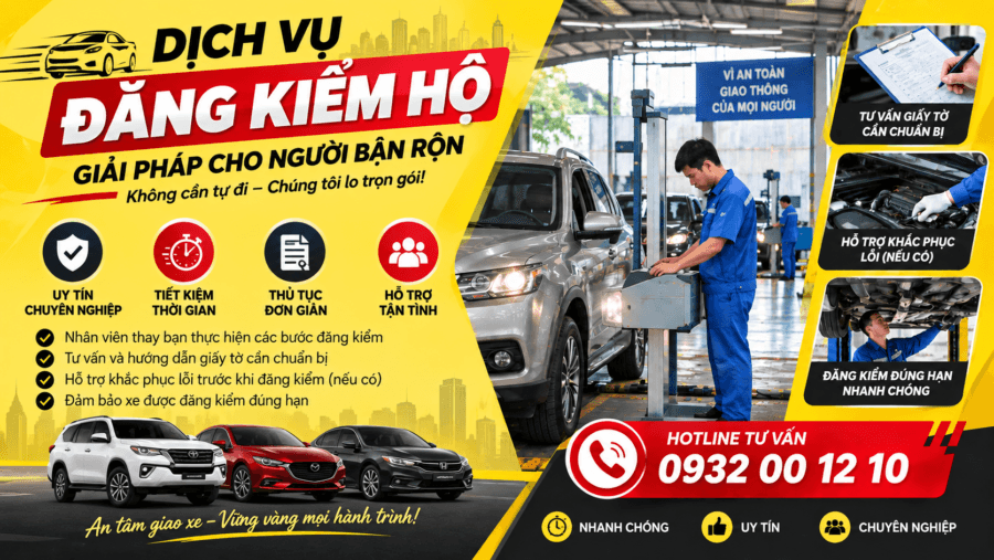 Dịch vụ đăng kiểm xe ô tô TPHCM tận nơi